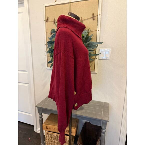 LUCYSWHIMS The Drop Plum Turtleneck Sweater Top Shirt  Women's XXL 2XL - Picture 2 of 10